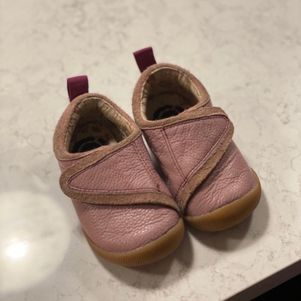 Livie&Luca Lilac Rose leather first walkers